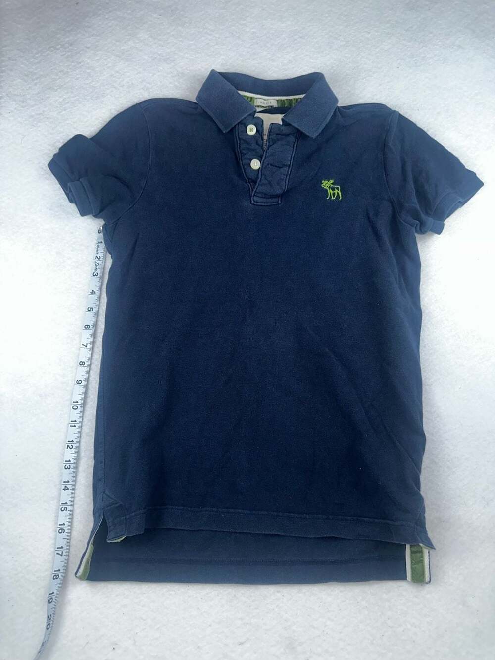 Y2K Abercrombie & Fitch Men's Muscle Fit Navy Blue Polo Shirt Small